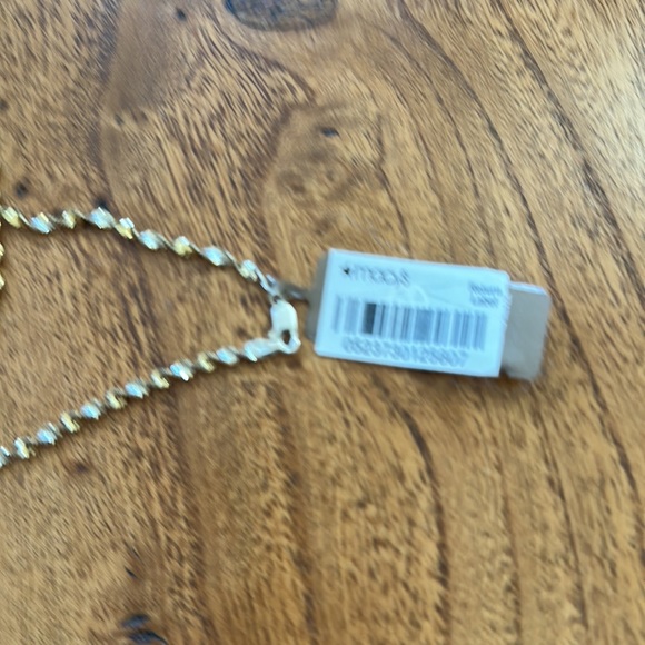 NEW w/ box 18” Danecraft twisted 2 tone necklace ITALY 925/ 24K -beautiful - Picture 7 of 7